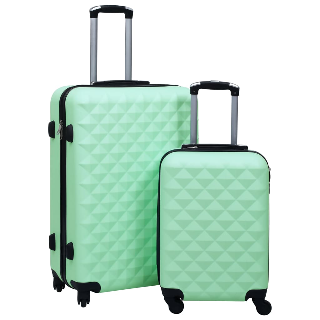 vidaXL Set de valize cu carcasă rigidă, 2 piese, verde mentă, ABS poza vidaxl.ro