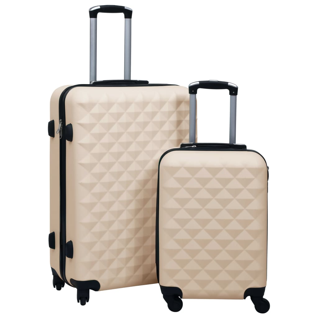 vidaXL Set de valize cu carcasă rigidă, 2 piese, auriu, ABS vidaXL