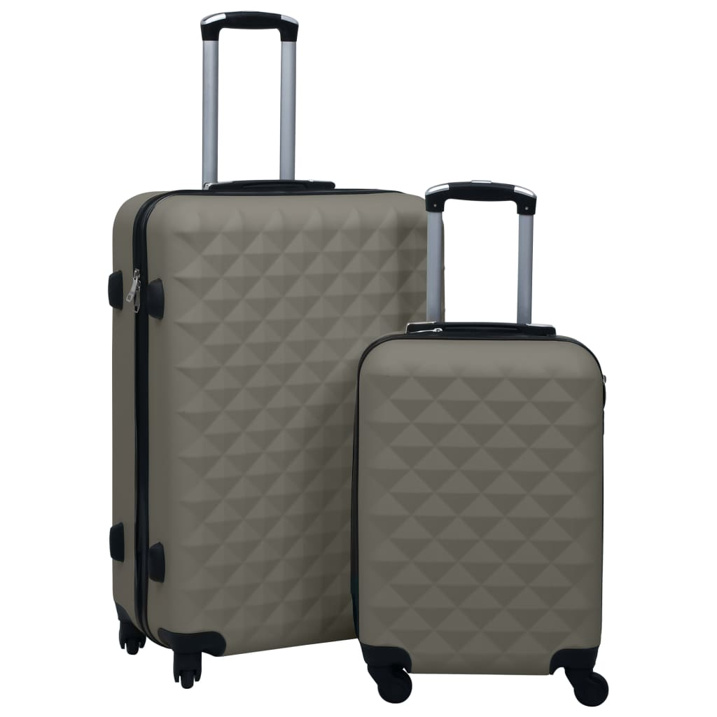 Poza vidaXL Set de valize cu carcasa rigida, 2 piese, antracit, ABS