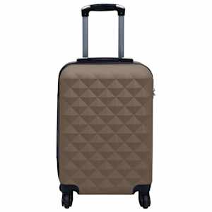 Sada skořepinových kufrů na kolečkách 2 ks hnědá ABS - obrázek 6