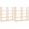 vidaXL 5-korruselised hoiuriiulid 2 tk 170x38x170 cm m&auml;nnipuit 500 kg