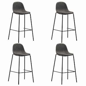 5dílný barový set textil tmavě šedý - obrázek 2