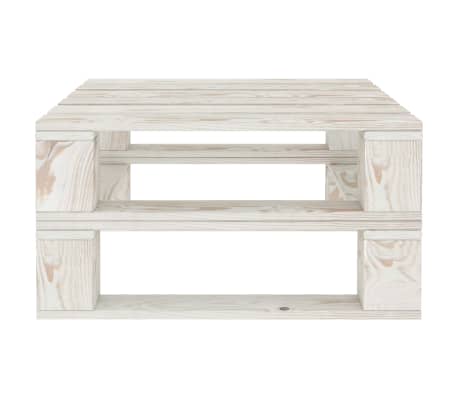 vidaXL Tuintafel pallet hout wit