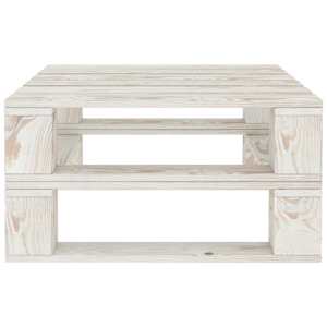 vidaXL Tuintafel pallet hout wit