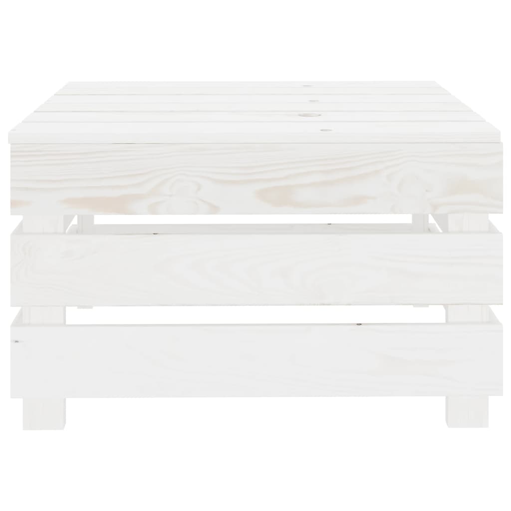 vidaXL Table palette de jardin Blanc Bois