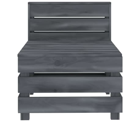 vidaXL Vrtni kavč iz palet lesen siv