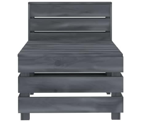 vidaXL Garden Pallet Sofa Wood Grey