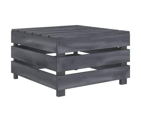 vidaXL Sodo stalai ir palečių, 2vnt., pilkos spalvos, mediena