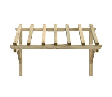 Massivholz Vordach Aus Kiefer 150x100cm - Terrassentür Überdachung Balkon