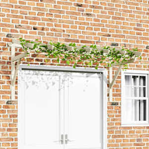 Nadstrešek za vrata 200x100x100 cm trdna borovina