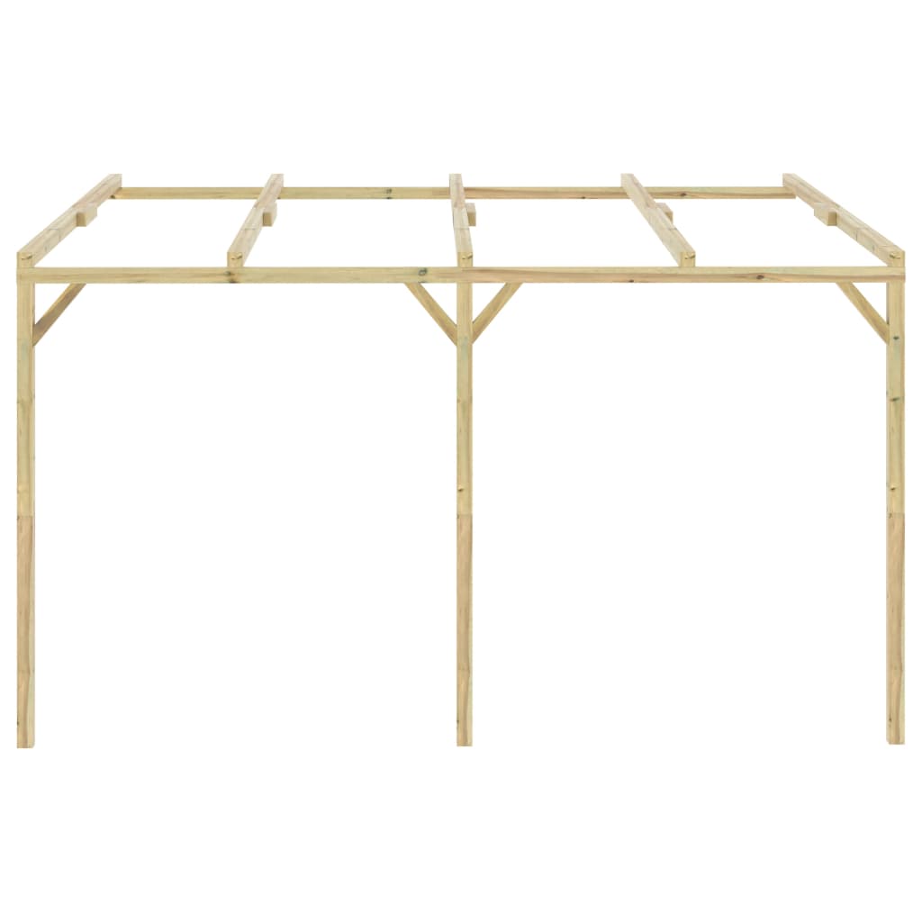 

vidaXL Pergola aanleunmodel 4x3x2,1 m hout