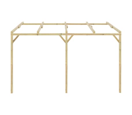 vidaXL Holz Anlehn Pergola 4x3x2,1m Terrassenüberdachung Überdachung