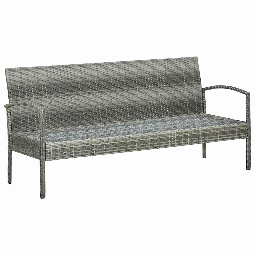 Loungesæt til haven 5 dele med hynder polyrattan - Billede 8