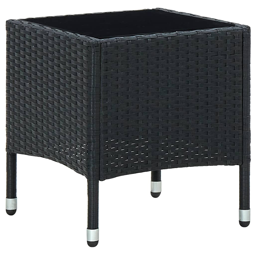 vidaXL havebord 40x40x45 cm polyrattan sort