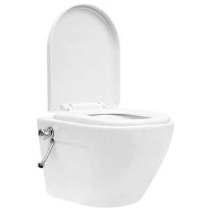 Závěsné WC bez oplachového kruhu s funkcí bidetu keramické bílé - obrázek 5