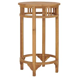 vidaXL baarilaud, &Oslash;60 cm, tiikpuu