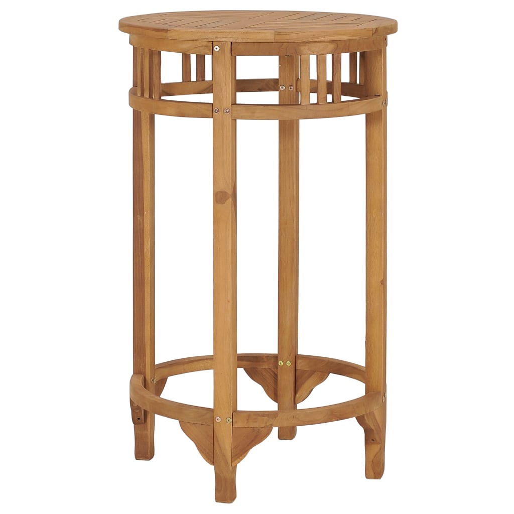 vidaXL Bartisch Ø 60 cm Massivholz Teak