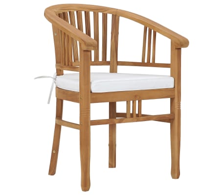 vidaXL Gartenstühle mit Kissen 2 Stk. Teak Massivholz vidaXL Gartenstühle mit Kissen 2 Stk. Teak Massivholz