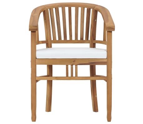 vidaXL Gartenstühle mit Kissen 2 Stk. Teak Massivholz vidaXL Gartenstühle mit Kissen 2 Stk. Teak Massivholz