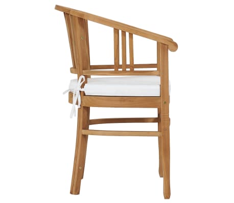 vidaXL Gartenstühle mit Kissen 2 Stk. Teak Massivholz vidaXL Gartenstühle mit Kissen 2 Stk. Teak Massivholz