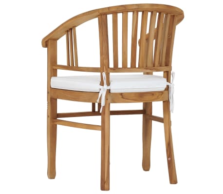 vidaXL Gartenstühle mit Kissen 2 Stk. Teak Massivholz vidaXL Gartenstühle mit Kissen 2 Stk. Teak Massivholz