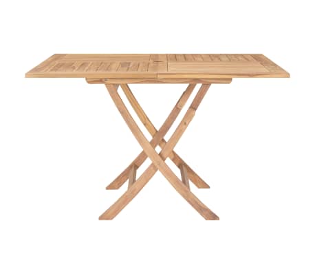 vidaXL Table pliable de jardin 120x120x75 cm Bois de teck solide