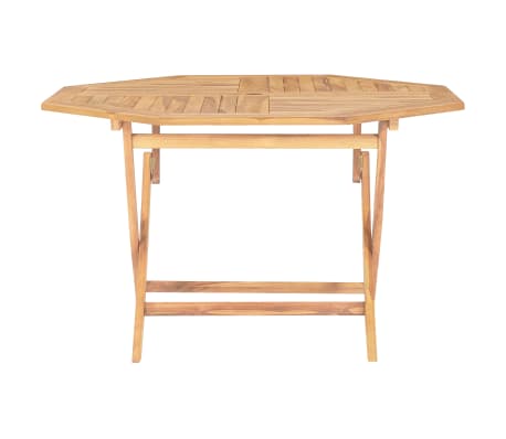 vidaXL Sulankstomas sodo stalas, 120x120x75cm, tikmedžio masyvas