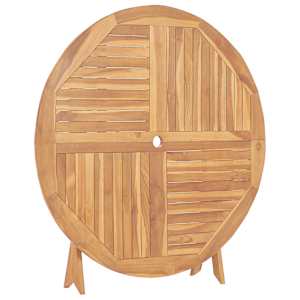 Skládací zahradní stůl Ø 120 cm masivní teakové dřevo - obrázek 4