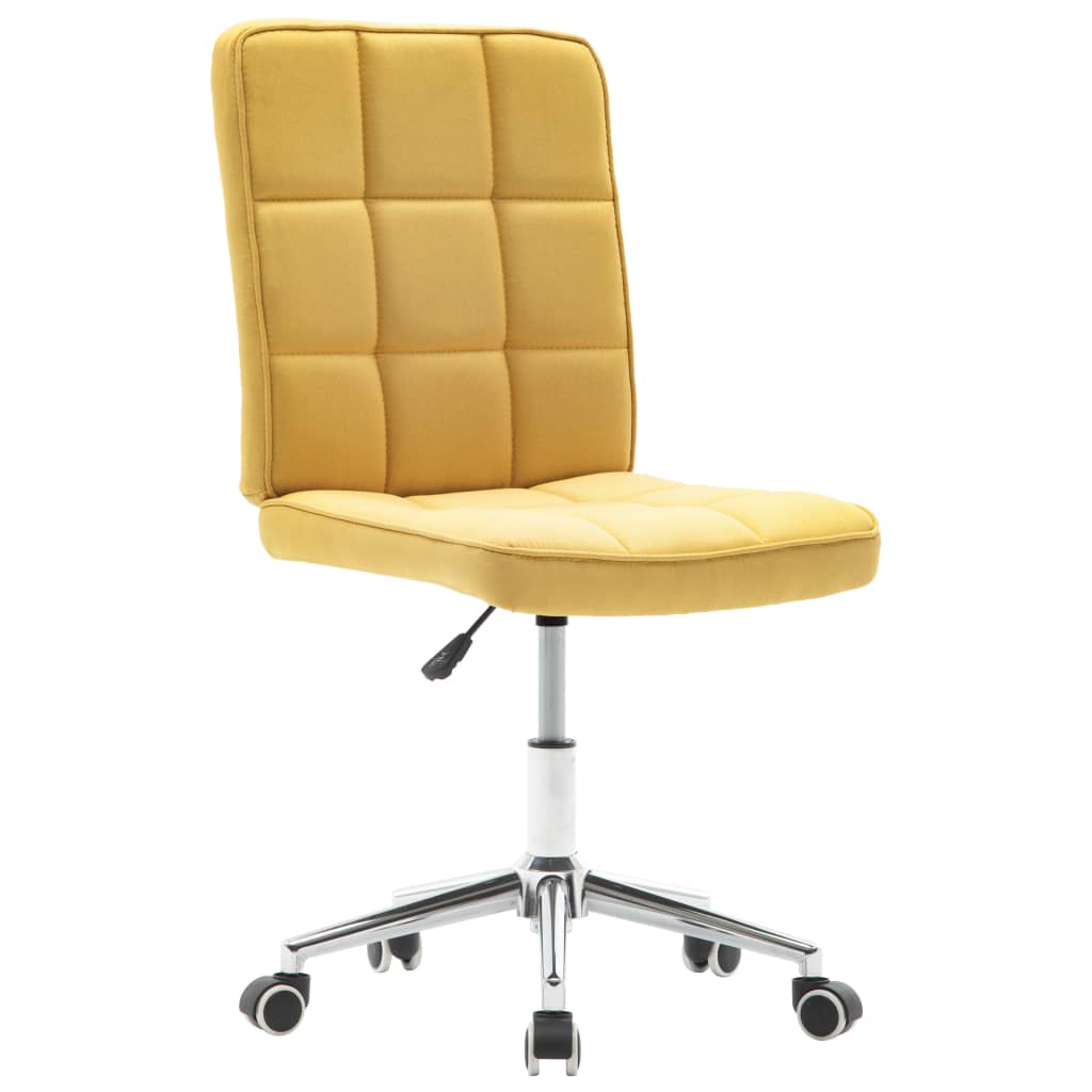 

vidaXL Eetkamerstoelen 6 st stof geel