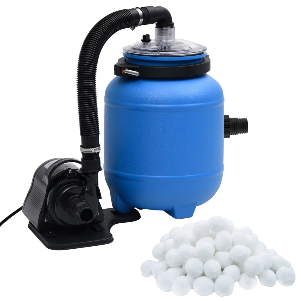 vidaXL Pompă de filtrare pentru piscină, negru și albastru, 4 m³/h vidaXL
