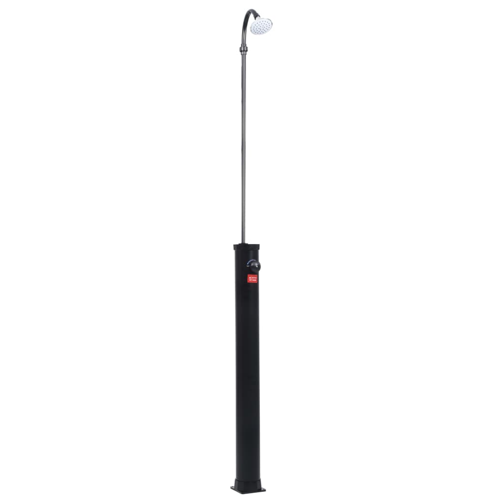 vidaXL Duș solar de grădină, negru, 215 cm, 8 L