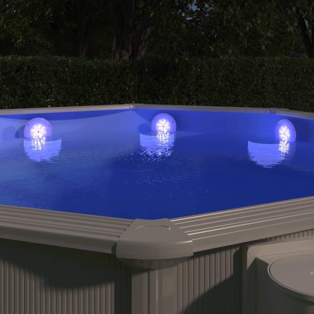 vidaXL Unterwasser-LED-Poollampe mit Fernbedienung Weiß