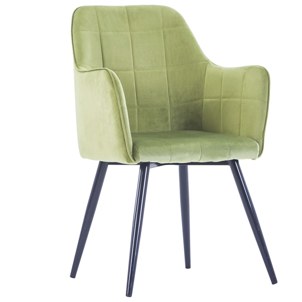 

vidaXL Eetkamerstoelen 2 st fluweel lichtgroen