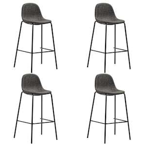 5dílný barový set textil tmavě šedý - obrázek 7