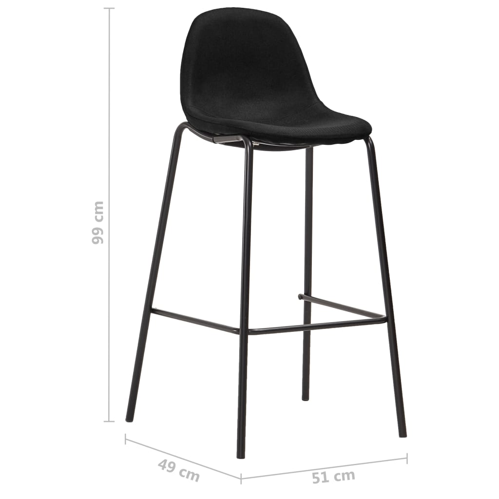 5dílný barový set textil černý - obrázek 14