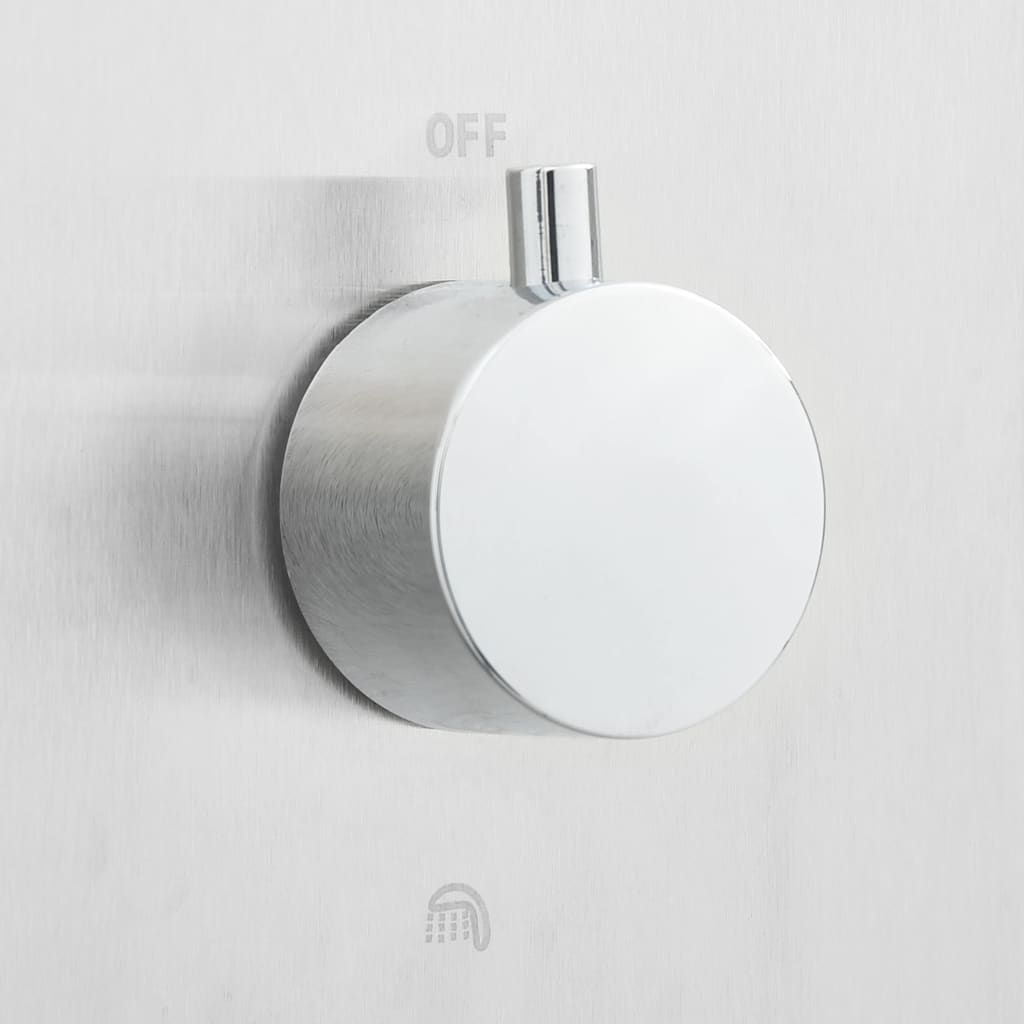 Douche D'extérieur Avec Receveur De Douche WPC Acier Inoxydable VidaXL 18 width=274