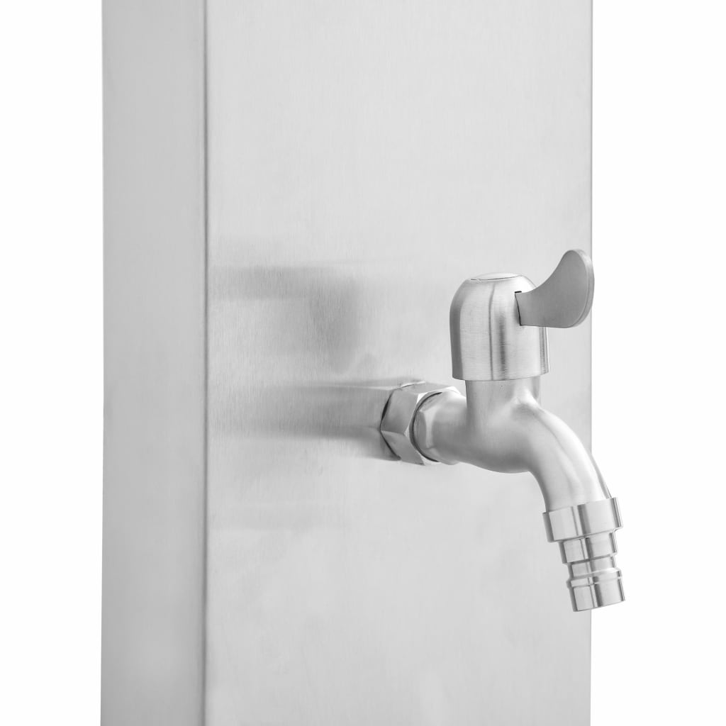 Douche D'extérieur Avec Receveur De Douche WPC Acier Inoxydable VidaXL 19 width=274