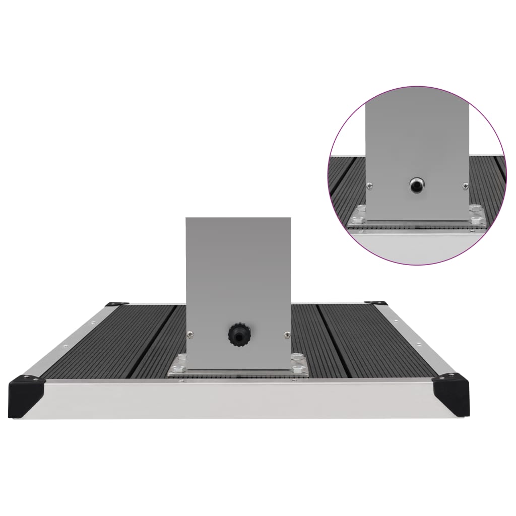 Douche D'extérieur Avec Receveur De Douche WPC Acier Inoxydable VidaXL 20 width=274