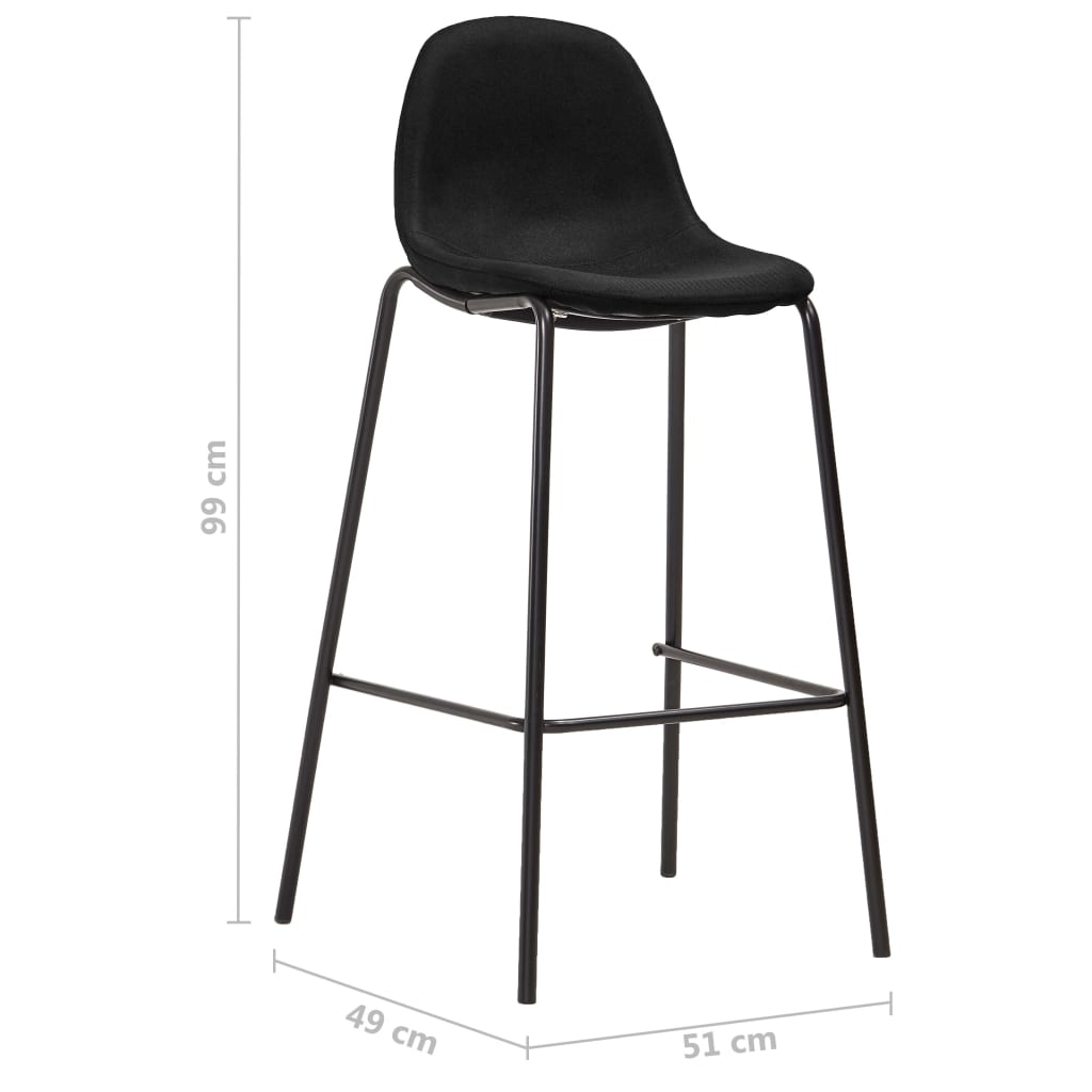 5dílný barový set textil černý - obrázek 14