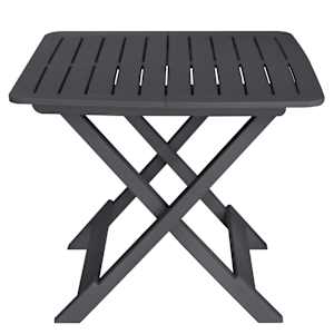 3dílný skládací bistro set plastový antracitový - obrázek 2