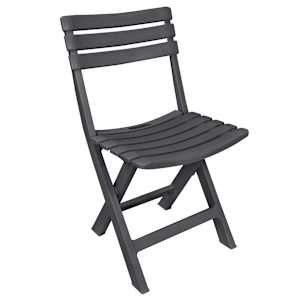 3dílný skládací bistro set plastový antracitový - obrázek 3