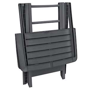 3dílný skládací bistro set plastový antracitový - obrázek 7