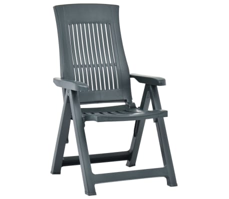 vidaXL Hagelenestoler 2 stk plast grønn