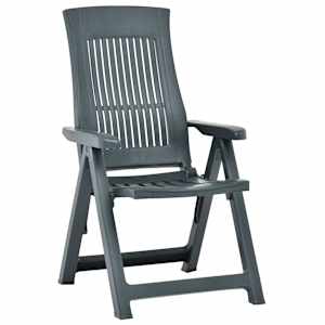 vidaXL Hagelenestoler 2 stk plast grønn