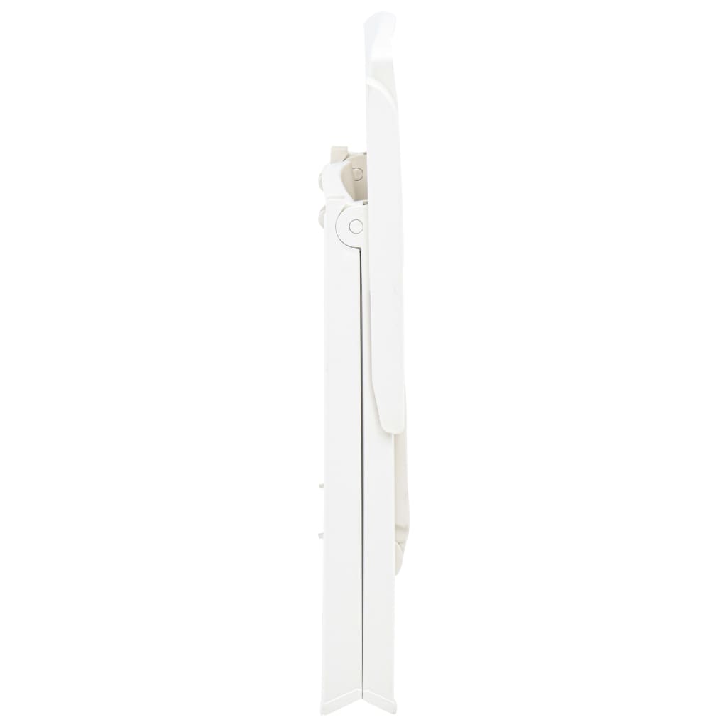 Chaises inclinables de jardin 2 pcs lit- Pwshymi - Simplicitate - Blanc - Plastique - 60 x 61 x 109 cm