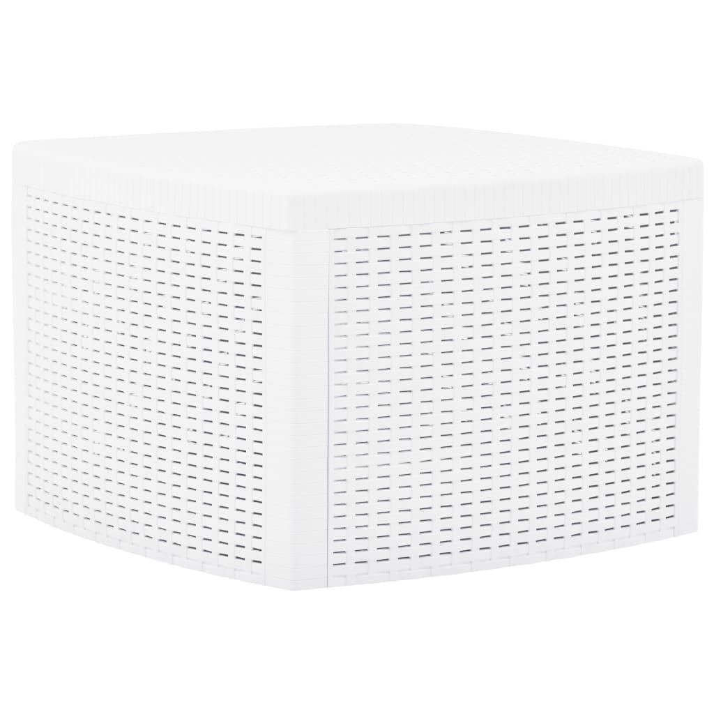 

vidaXL Side Table White 21.3"x21.3"x14.4" Plastic