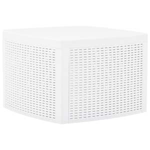 Stranska mizica bela 54x54x36,5 cm plastika