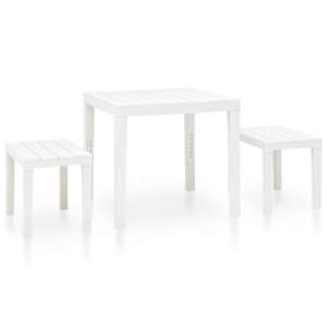 vidaXL aiapingid 2 pingiga, plastist, valge