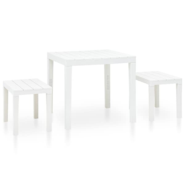 vidaXL aiapingid 2 pingiga, plastist, valge