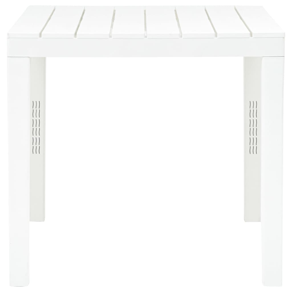 Fehér műanyag kerti asztal 2 paddal 